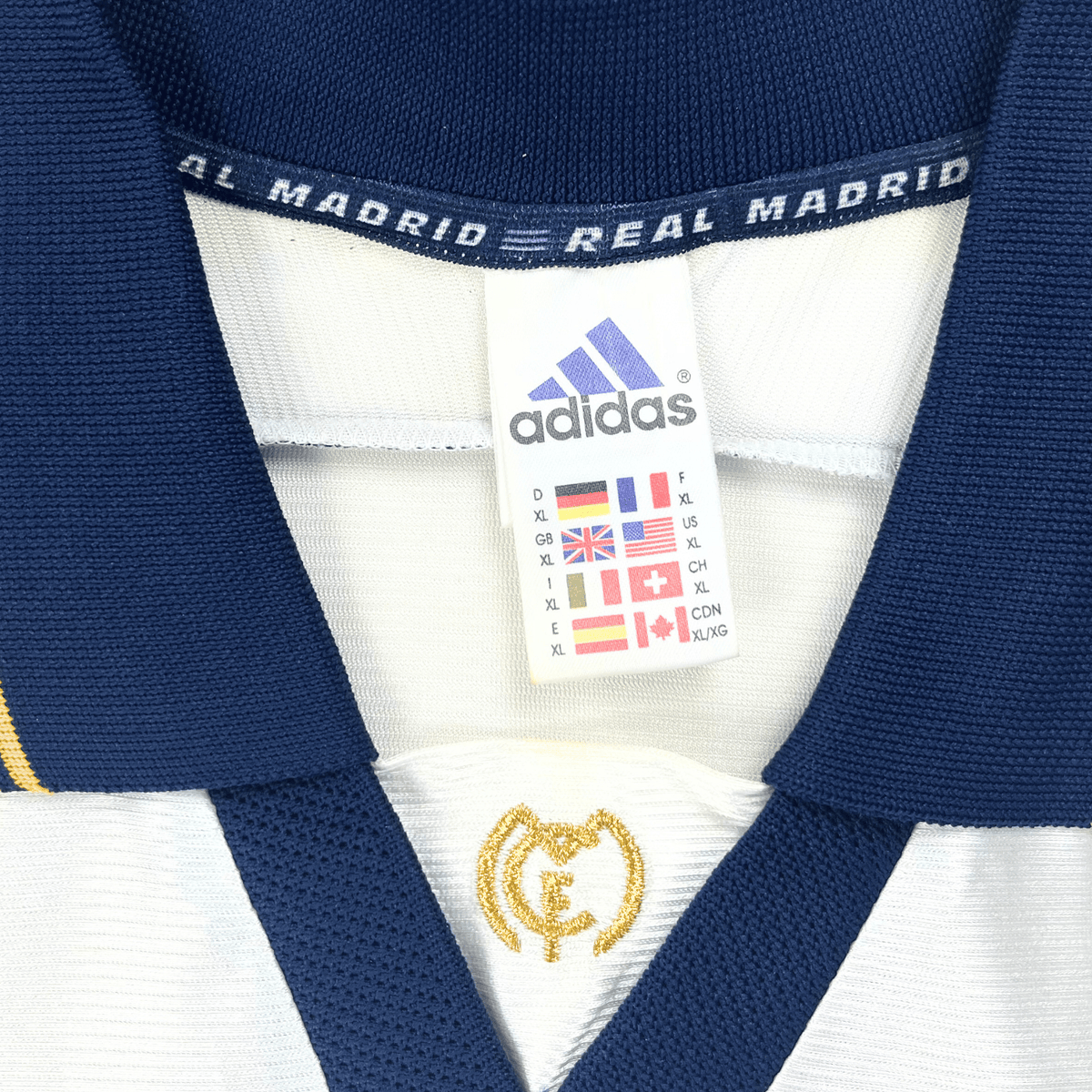 Retro Real Madrid 1998-1999 Home football jersey by Adidas, size XL | Nostalgic Football Shirts