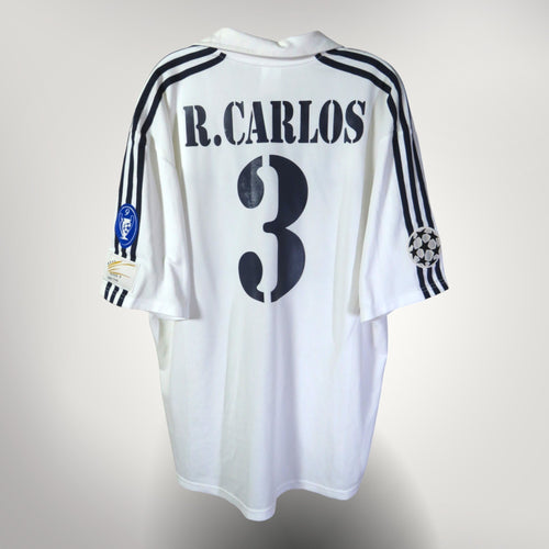 Vintage Real Madrid 2001-2002 Home football shirt with Roberto Carlos 3 print, size XL | Nostalgic Football Shirts