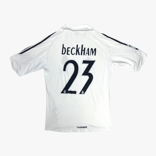 Vintage Real Madrid 2005-2006 Home football shirt with Beckham 23 print, size M | Nostalgic Football Shirts