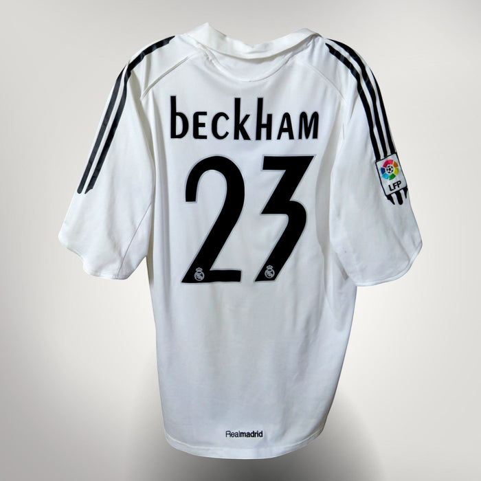 Vintage Real Madrid 2005-2006 Home football shirt with Beckham 23 print, size XL | Nostalgic Football Shirts