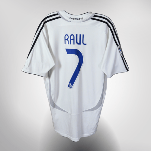 Vintage Real Madrid 2006-2007 Home football shirt with Raul 7 print, size L | Nostalgic Football Shirts