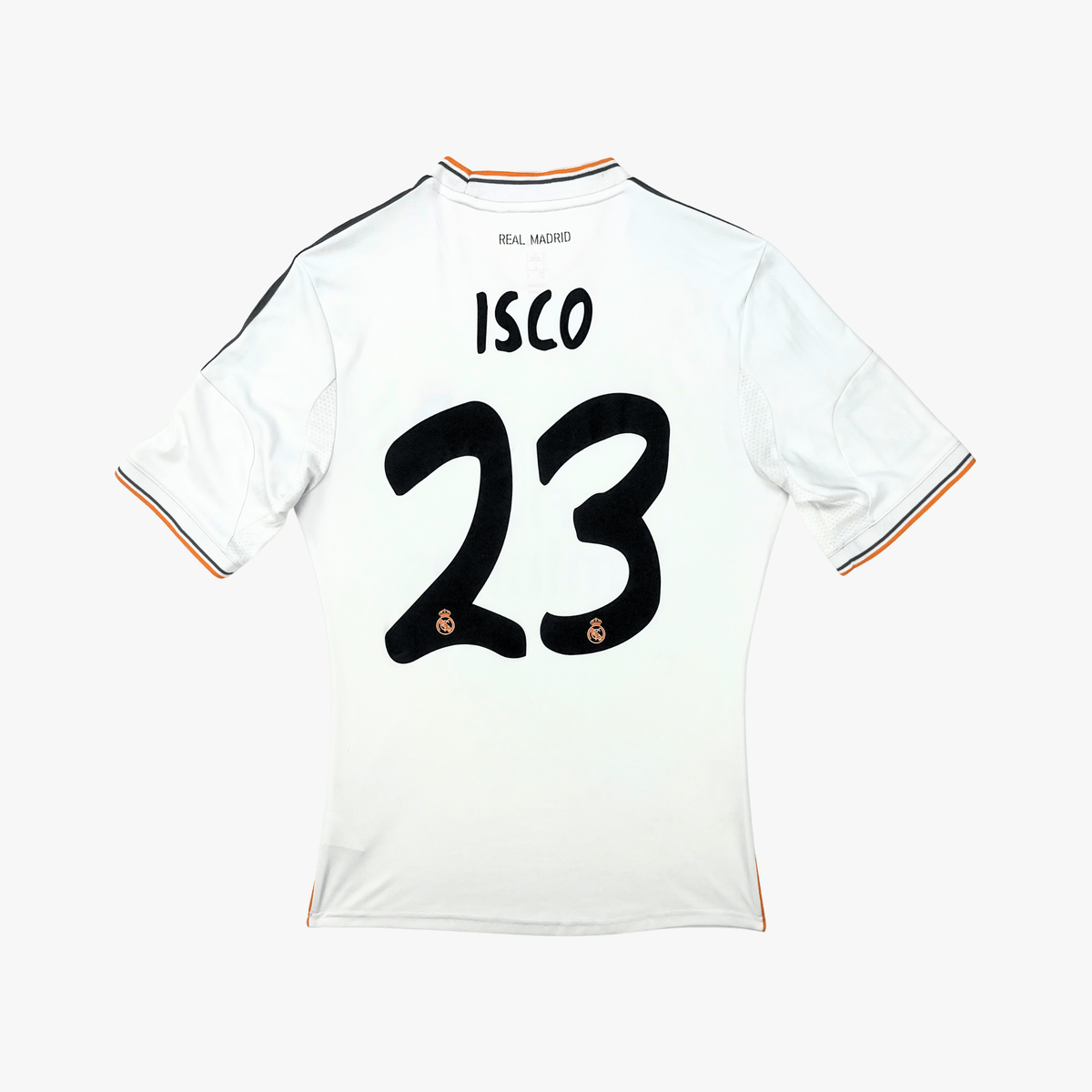 Vintage Real Madrid 2013-2014 Home football shirt with Isco 23 print, size S | Nostalgic Football Shirts
