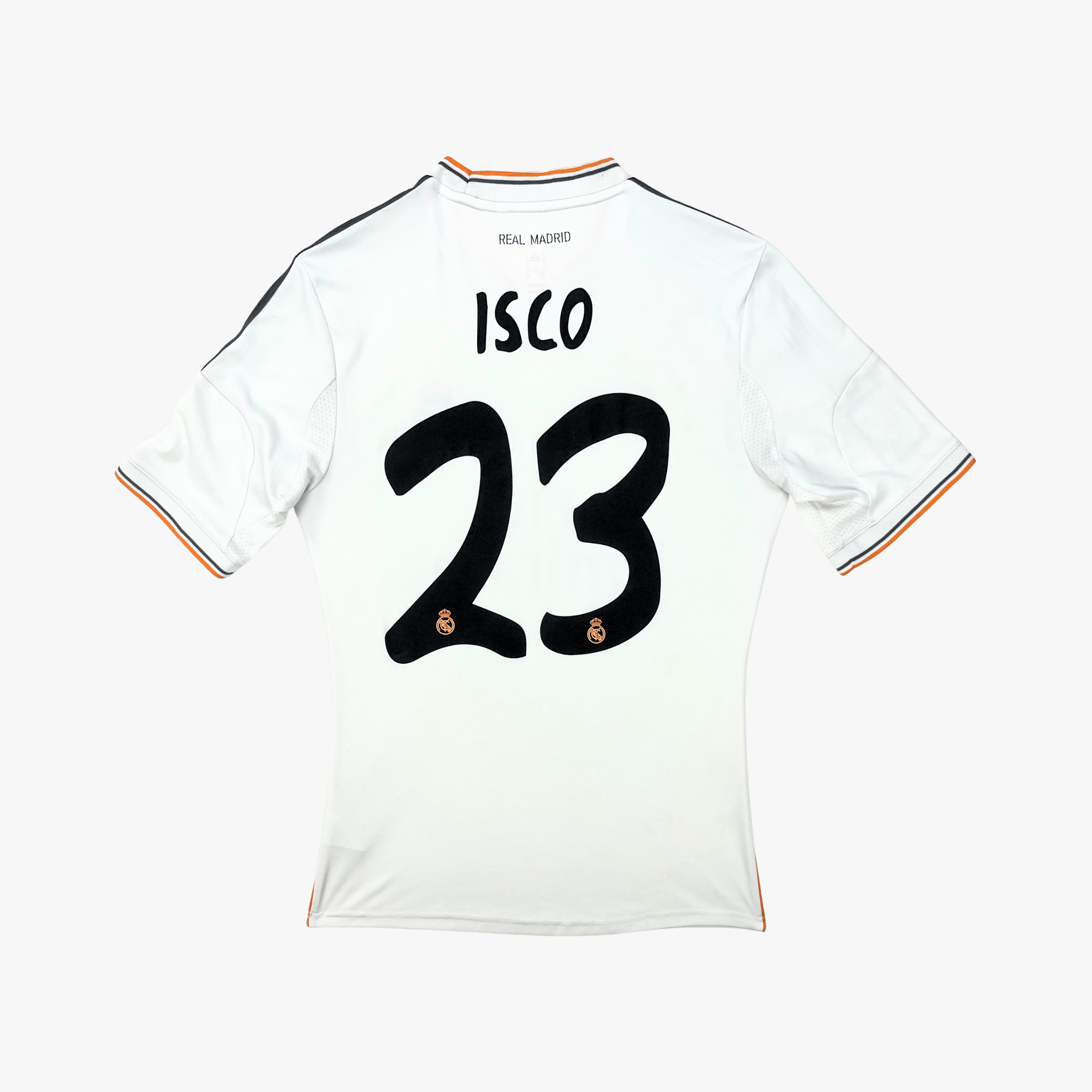 Vintage Real Madrid 2013-2014 Home football shirt with Isco 23 print, size S | Nostalgic Football Shirts
