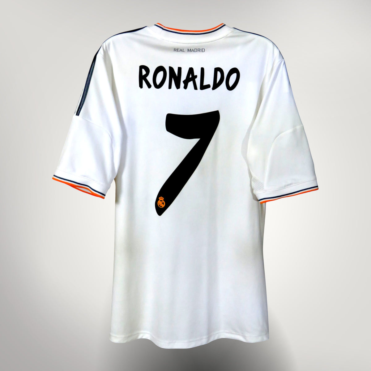 Vintage Real Madrid 2013-2014 Home football shirt with Ronaldo 7 print, size M | Nostalgic Football Shirts