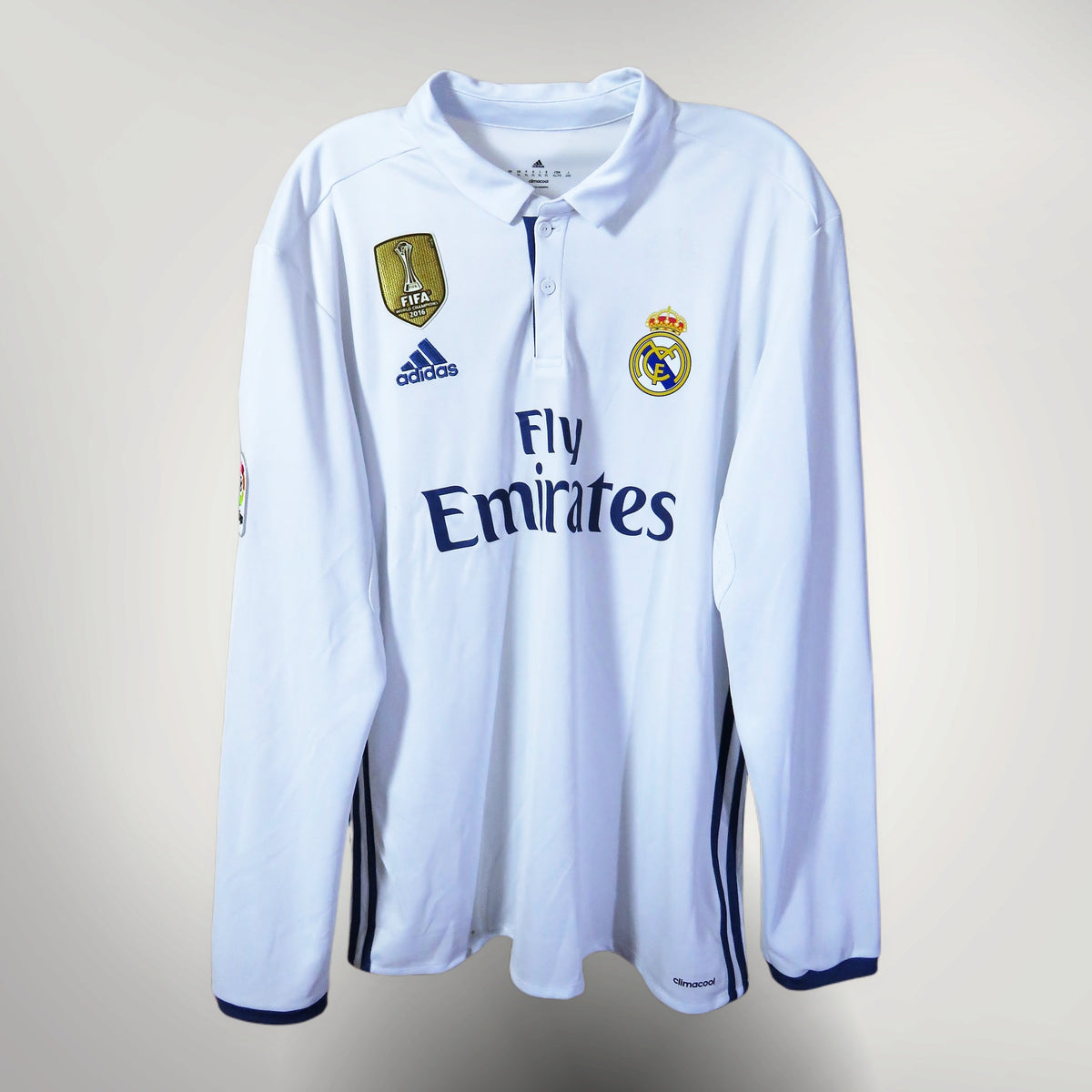 Real Madrid 2016-2017 Home Longsleeve shirt, Ronaldo 7, Adidas, size XL, product code AI5184 | Nostalgic Football Shirts