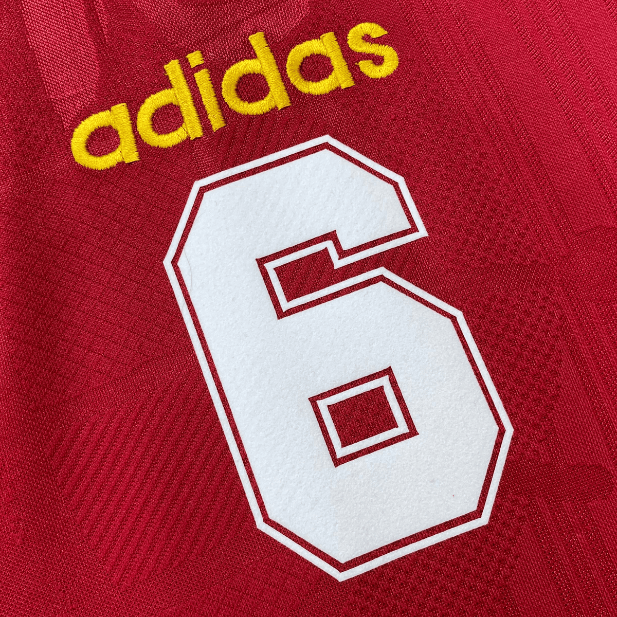 Authentic Adidas Spain 1996-1998 Home shirt, Hierro 6 on the back, size L | Nostalgic Football Shirts