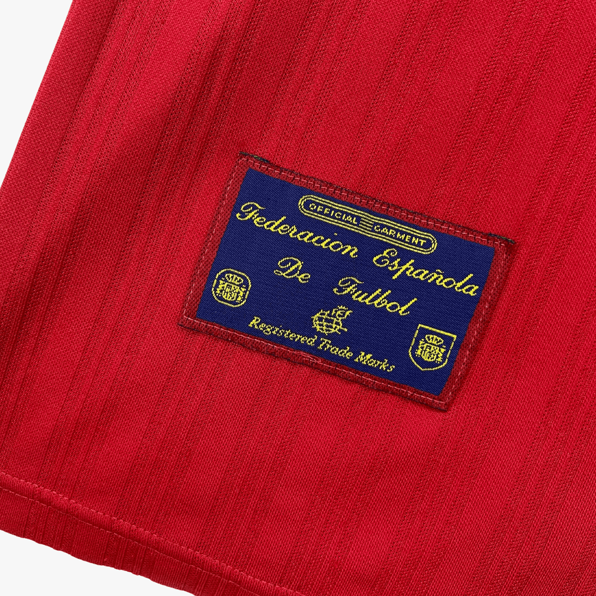 Original Spain 1996-1998 Home football shirt, size L, Hierro 6 | Nostalgic Football Shirts