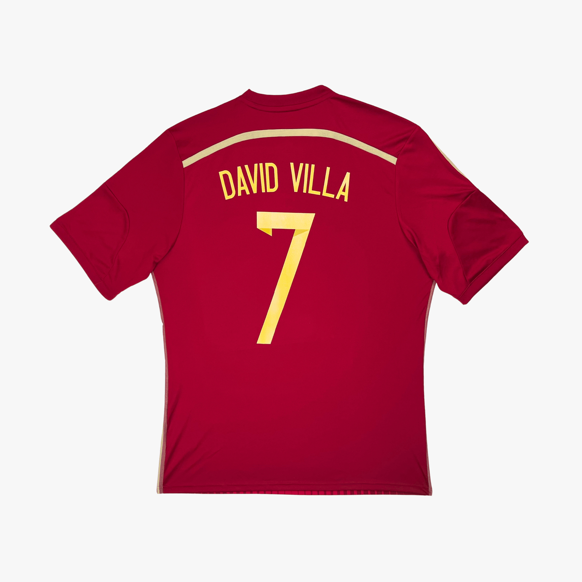 Vintage Spain 2013-2015 Home football shirt with David Villa 7 print, size L, product code G85279 | Nostalgic Football Shirts