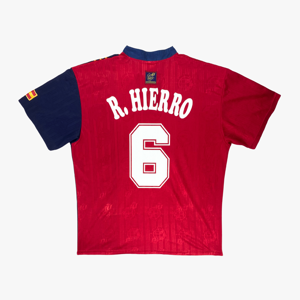 Spanje 1996-98 Thuis Hierro #6 Shirt L
