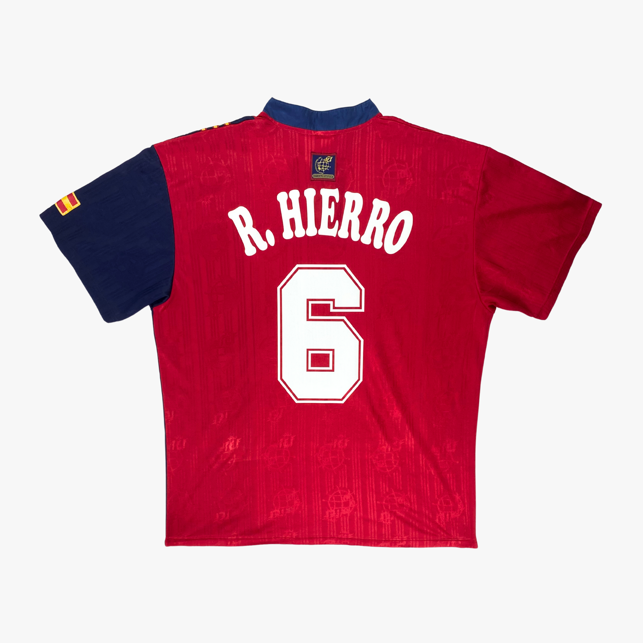 Spanje 1996-98 Thuis Hierro #6 Shirt L