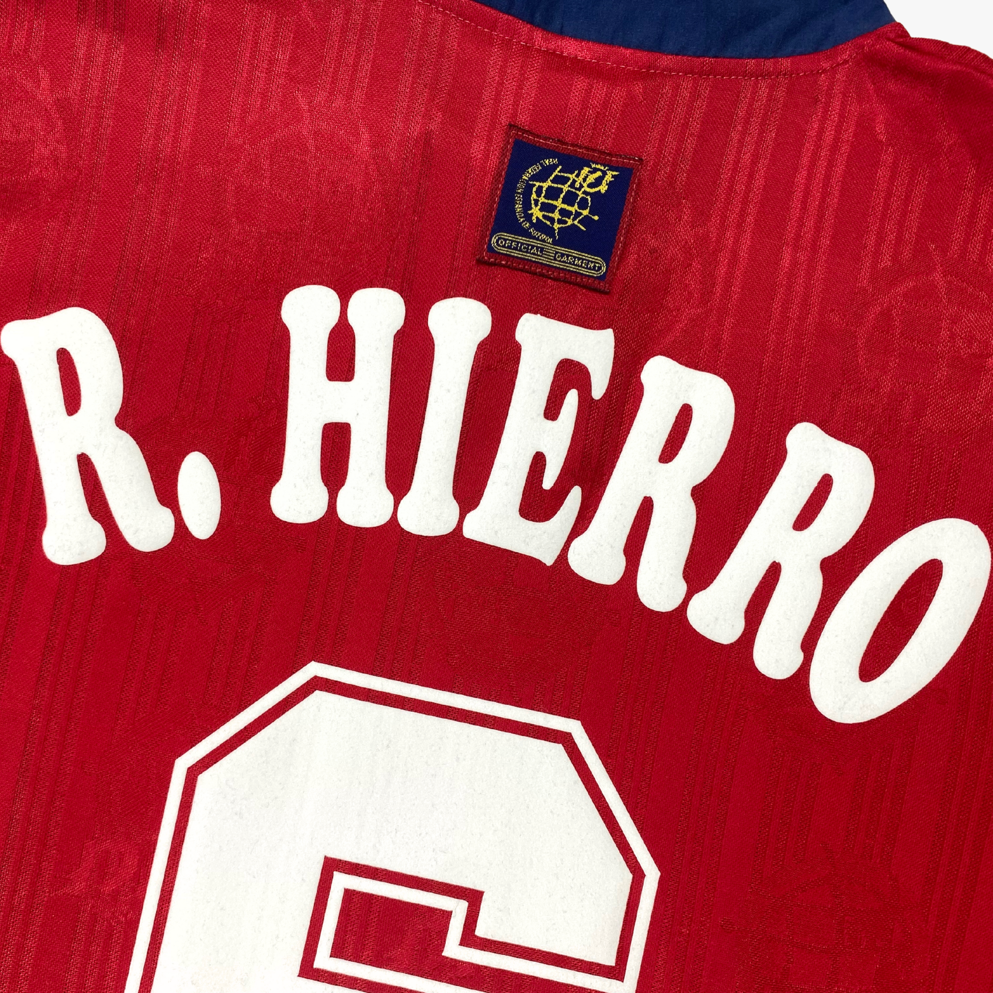 Spanje 1996-98 Thuis Hierro #6 Shirt L