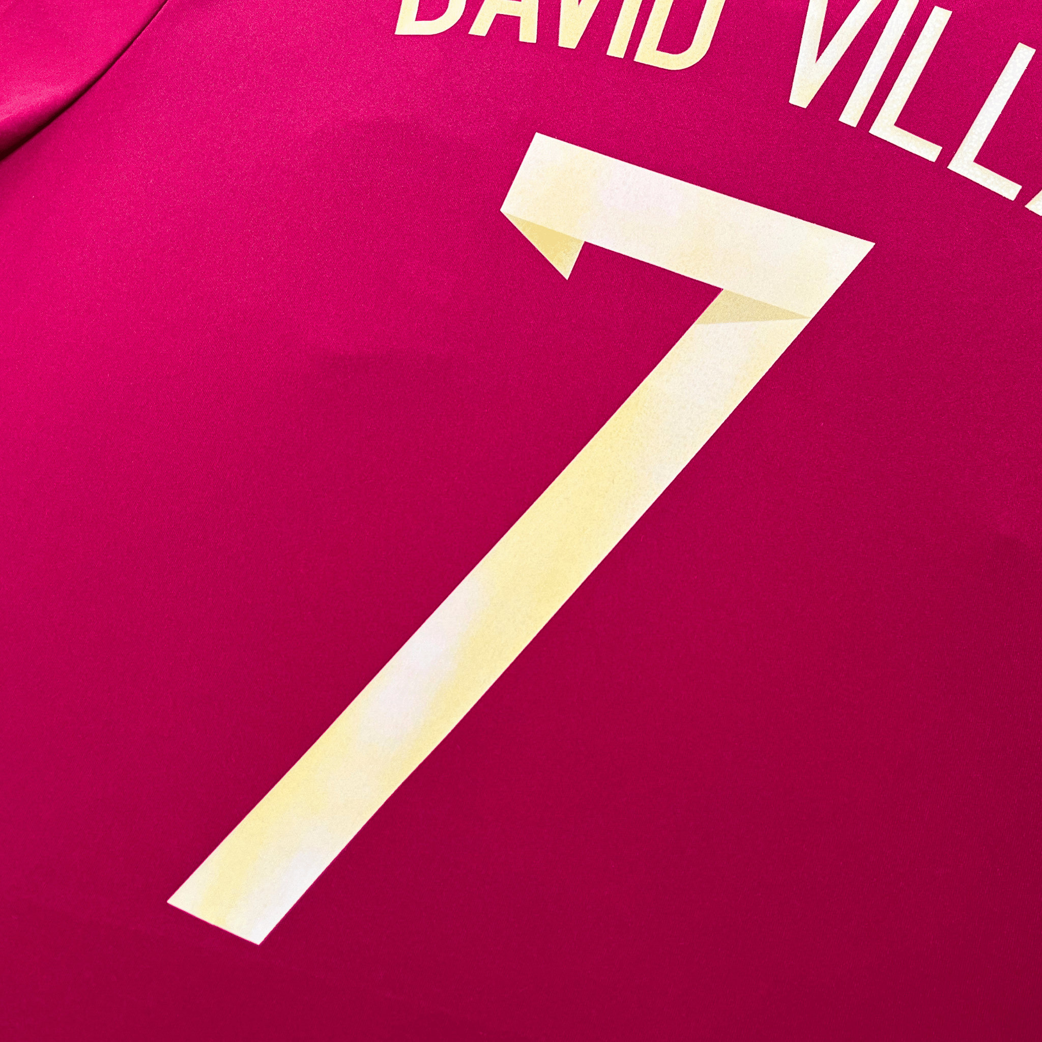 Spain 2013-15 Home David Villa #7 Shirt L