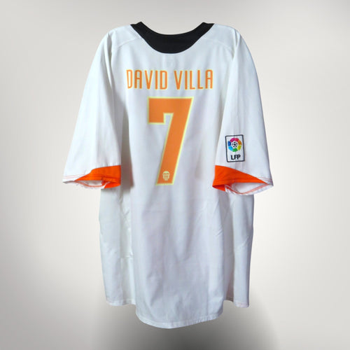 Vintage Valencia 2005-2006 Home football shirt with David Villa 7 print, size XXL | Nostalgic Football Shirts