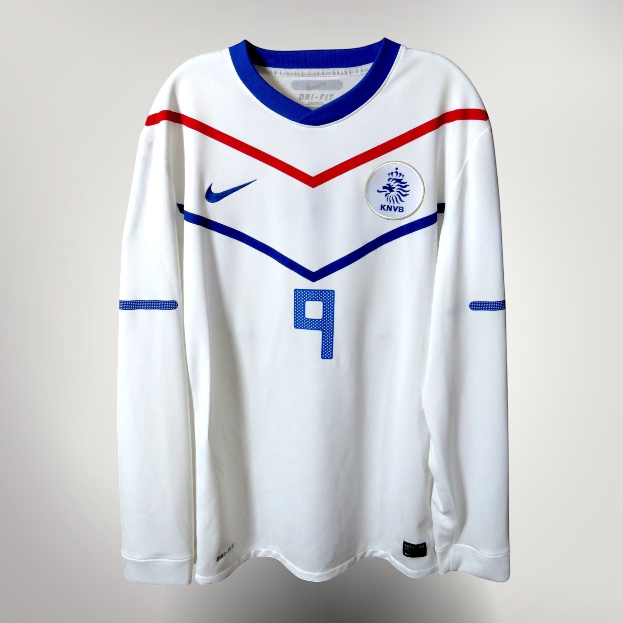 Netherlands 2010-12 Away Player Issue Van Persie #9 Shirt XL