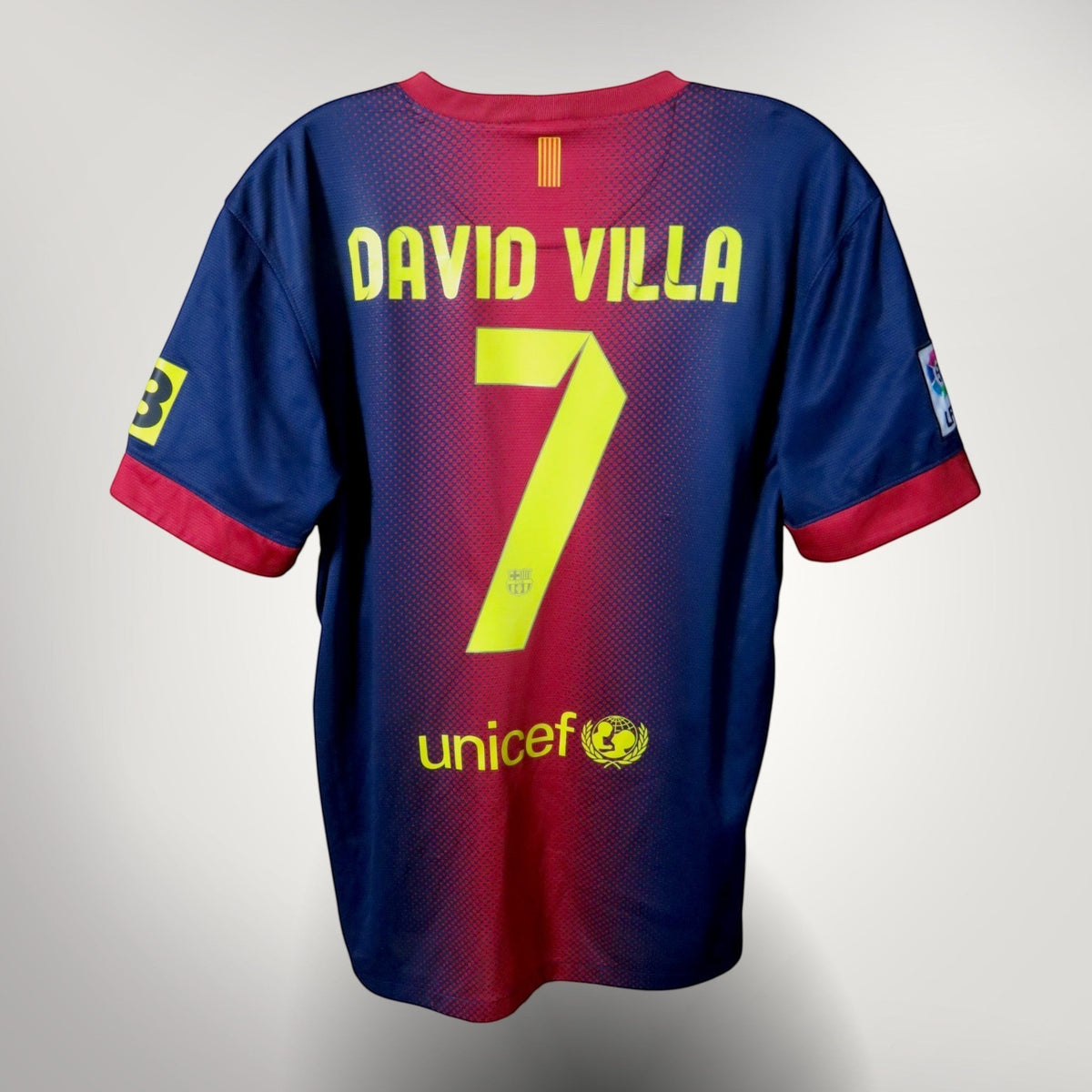 Barcelona 2012-13 Home David Villa #7 Shirt M