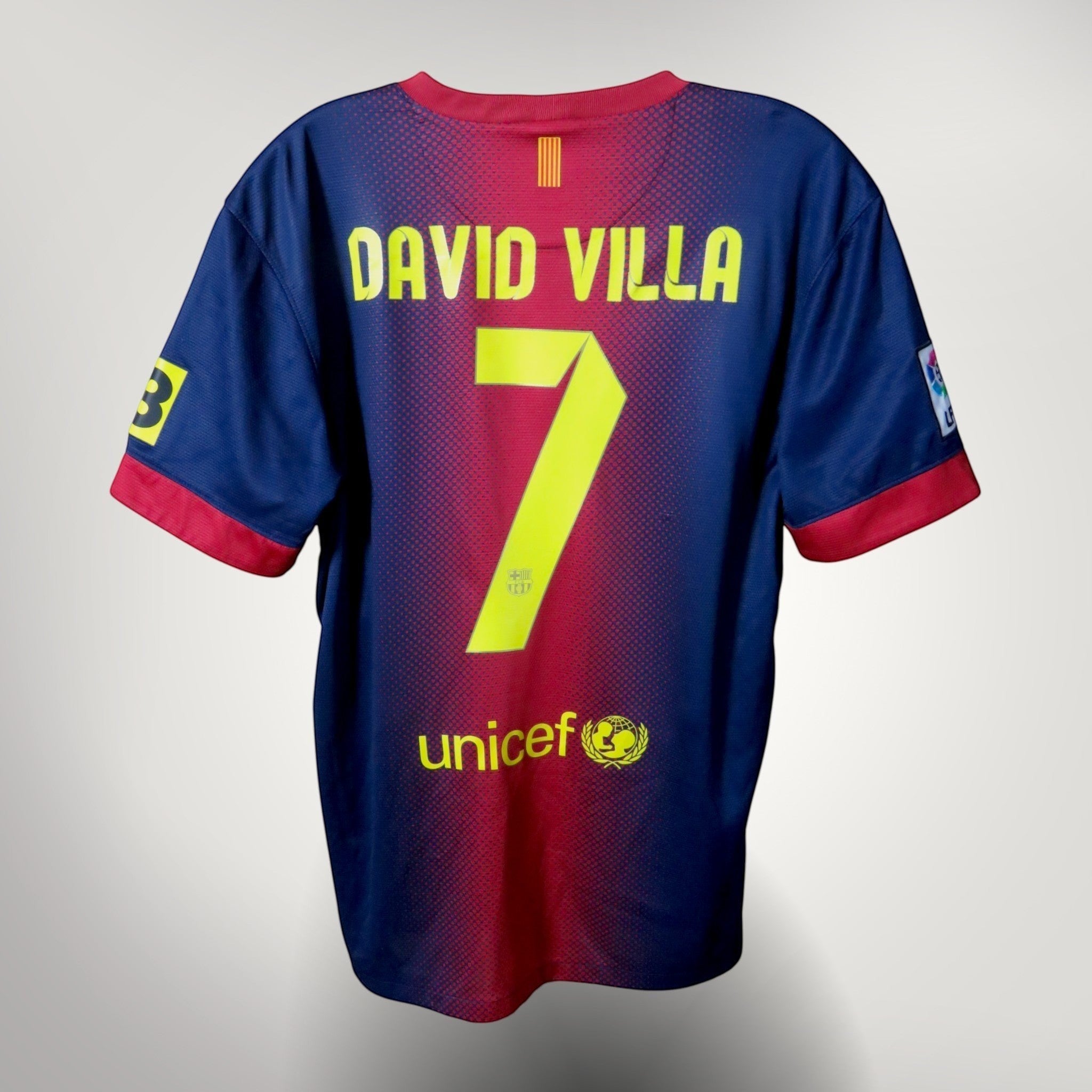 Barcelona 2012-13 Home David Villa #7 Shirt M