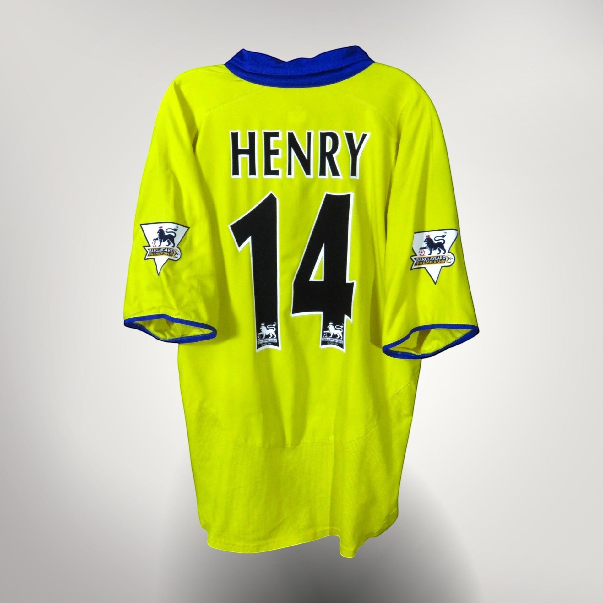 yellow arsenal 2003 shirt Arsenal 2003-04 Away Henry #14 Shirt M – Nostalgic Football Shirts