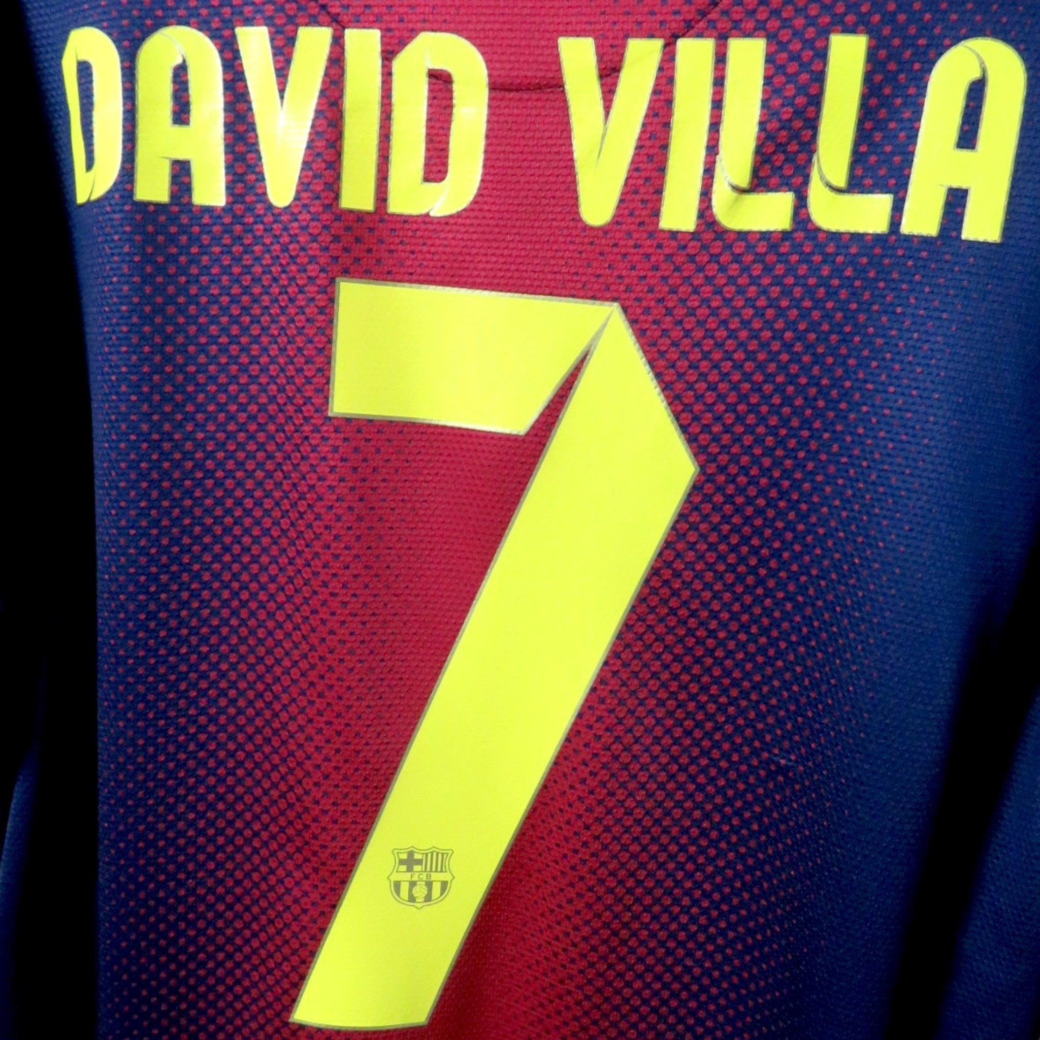 Nostalgic Football Shirts Barcelona 2012-13 thuisshirt met David Villa nummer 7 bedrukking in blaugrana kleuren
