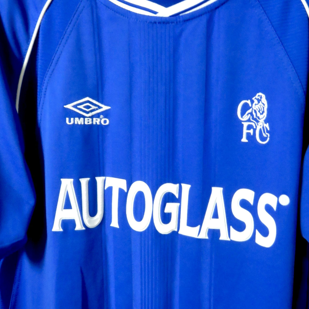 Nostalgic Football Shirts Chelsea 1999-2001 thuisshirt in koningsblauw met Umbro logo, clubembleem en Autoglass sponsor