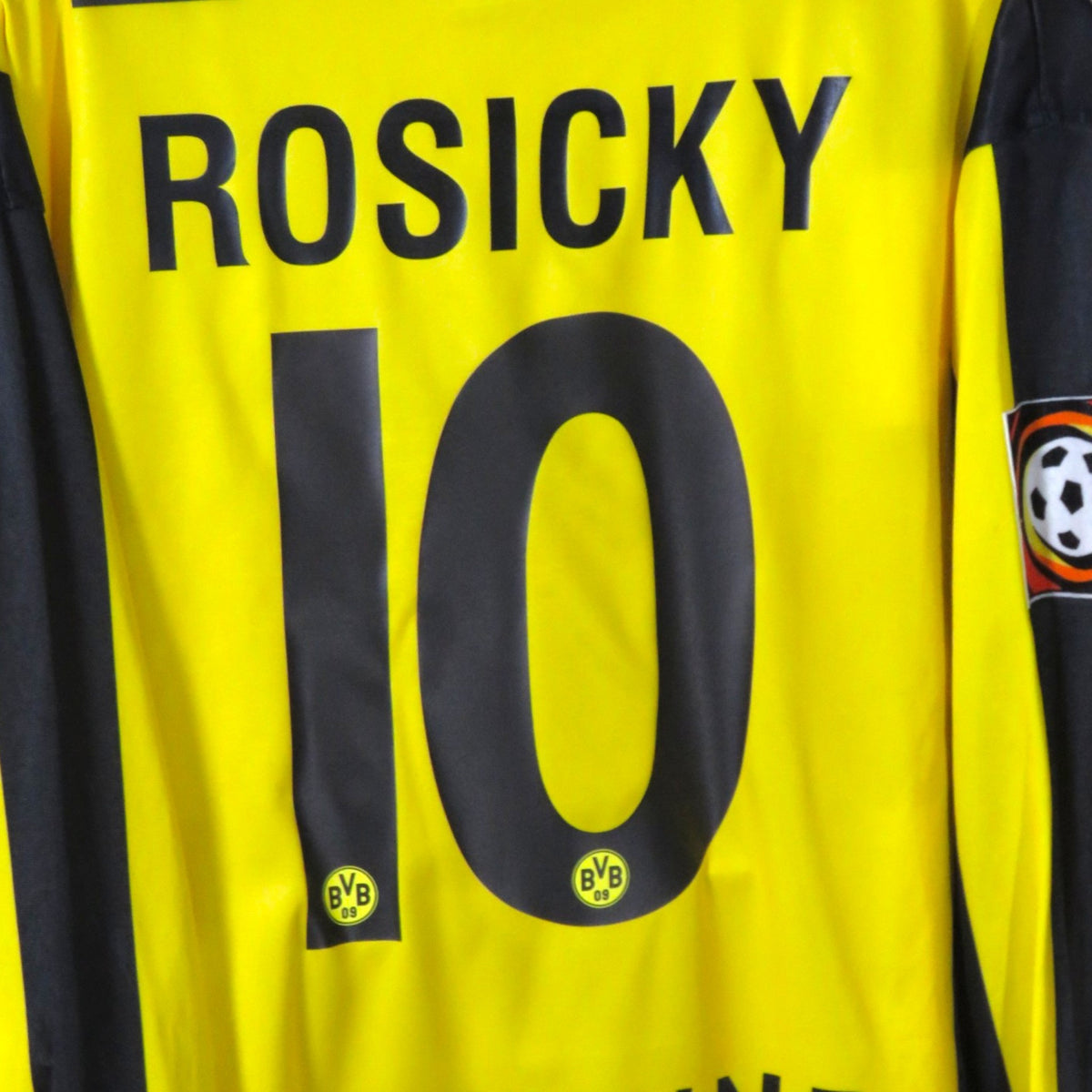 Nostalgic Football Shirts Borussia Dortmund 2000-02 thuisshirt geel met Rosicky nummer 10 bedrukking op de achterkant