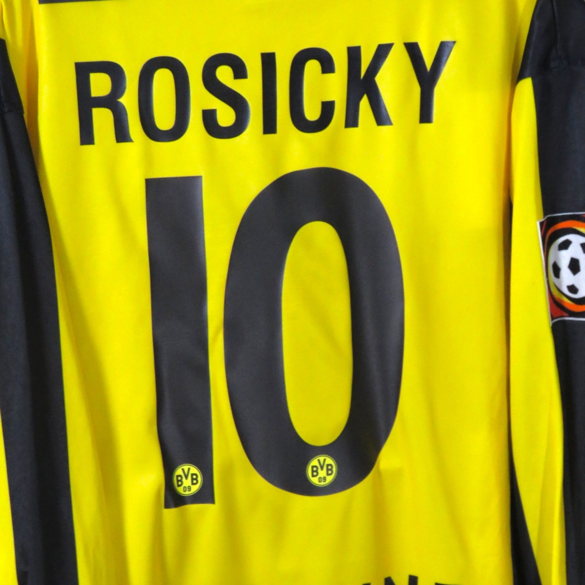 Nostalgic Football Shirts Borussia Dortmund 2000-02 thuisshirt geel met Rosicky nummer 10 bedrukking op de achterkant