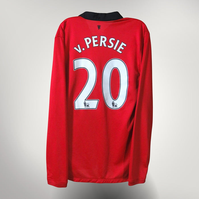 Nostalgic Football Shirts Manchester United 2013-14 thuisshirt met lange mouwen, Van Persie nummer 20 op de achterkant.