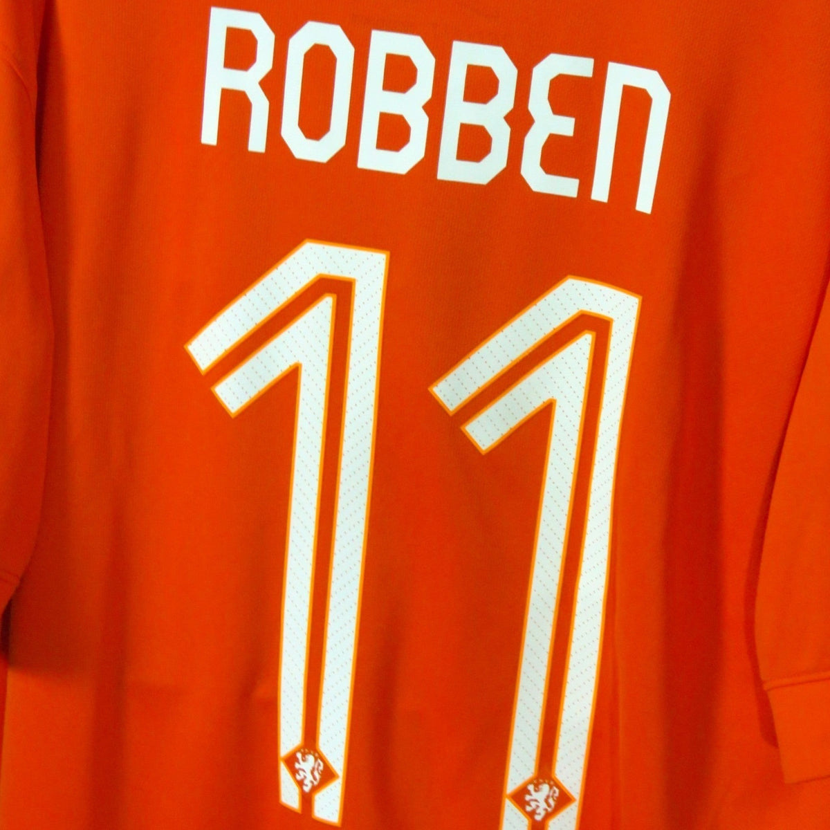 Nostalgic Football Shirts Nederlands 2014-15 thuisshirt oranje met Robben 11 bedrukking op de achterkant