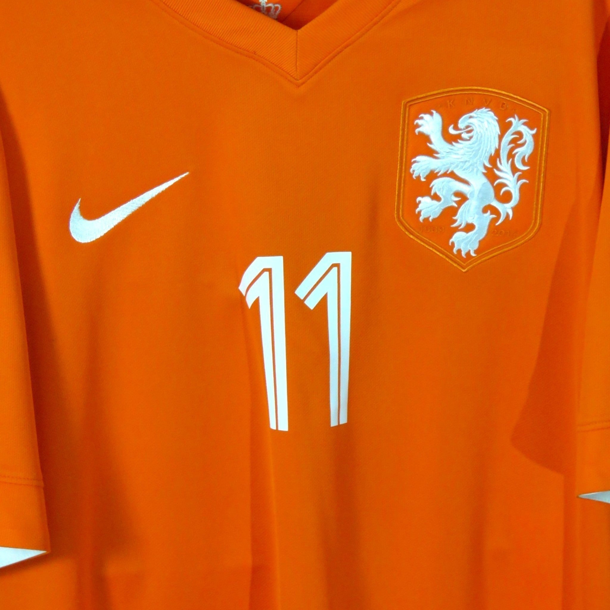 Netherlands 2014-15 Home Robben #11 Shirt L – Nostalgic Football