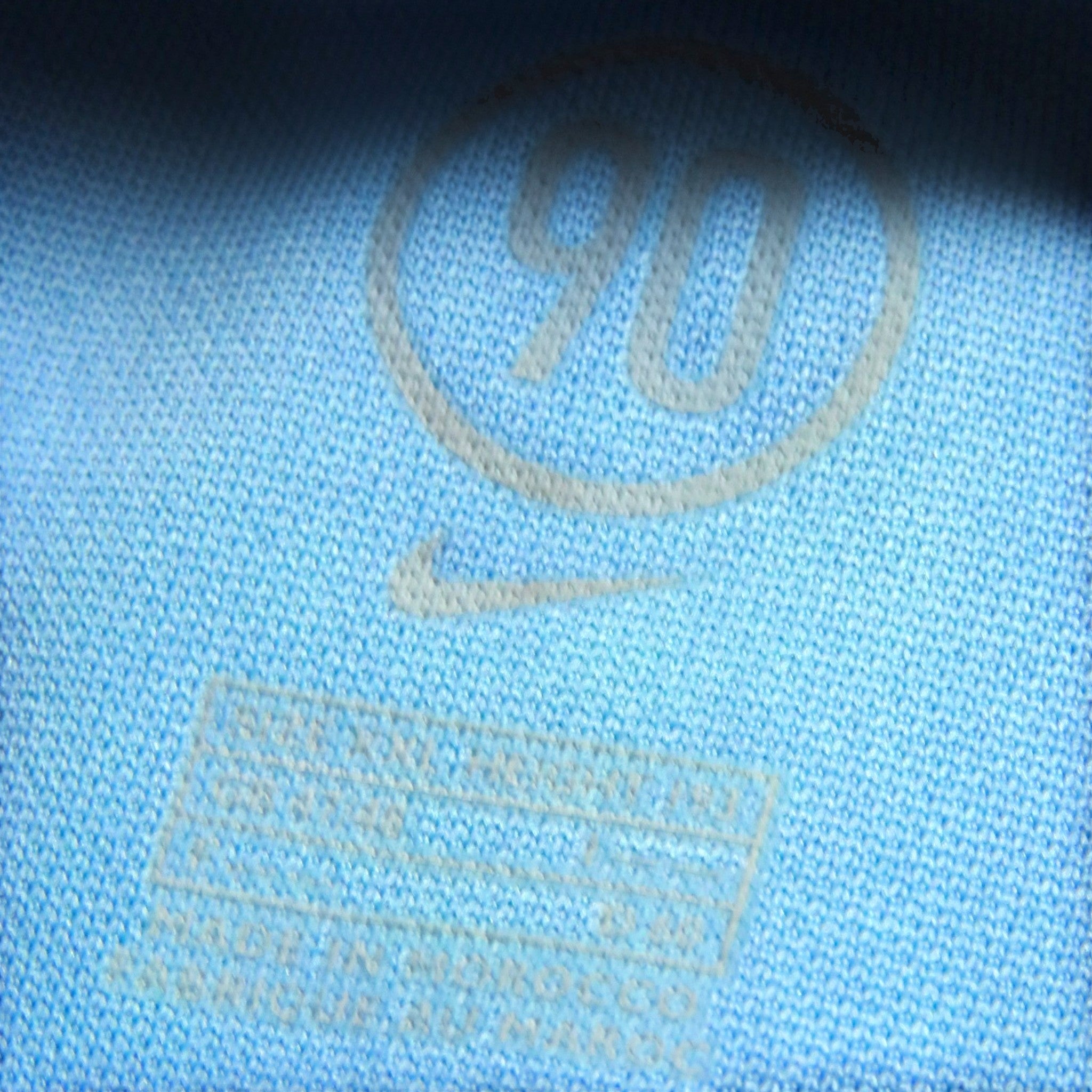 Nostalgic Football Shirts lichtblauw Nike Total 90 keepersshirt detail met logo en maatlabel